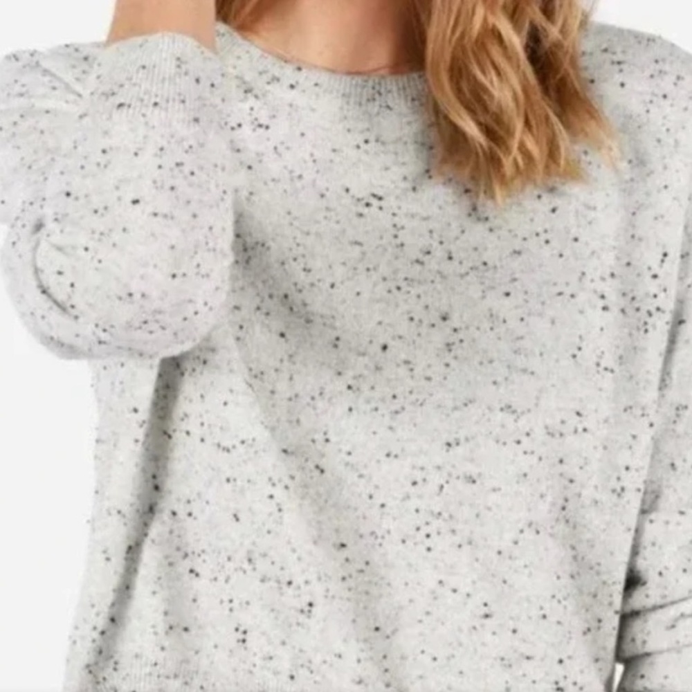 Everlane cashmere crew sweater - speckled gray